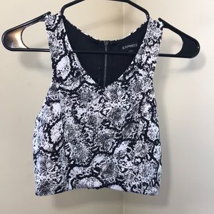 snake print crop top